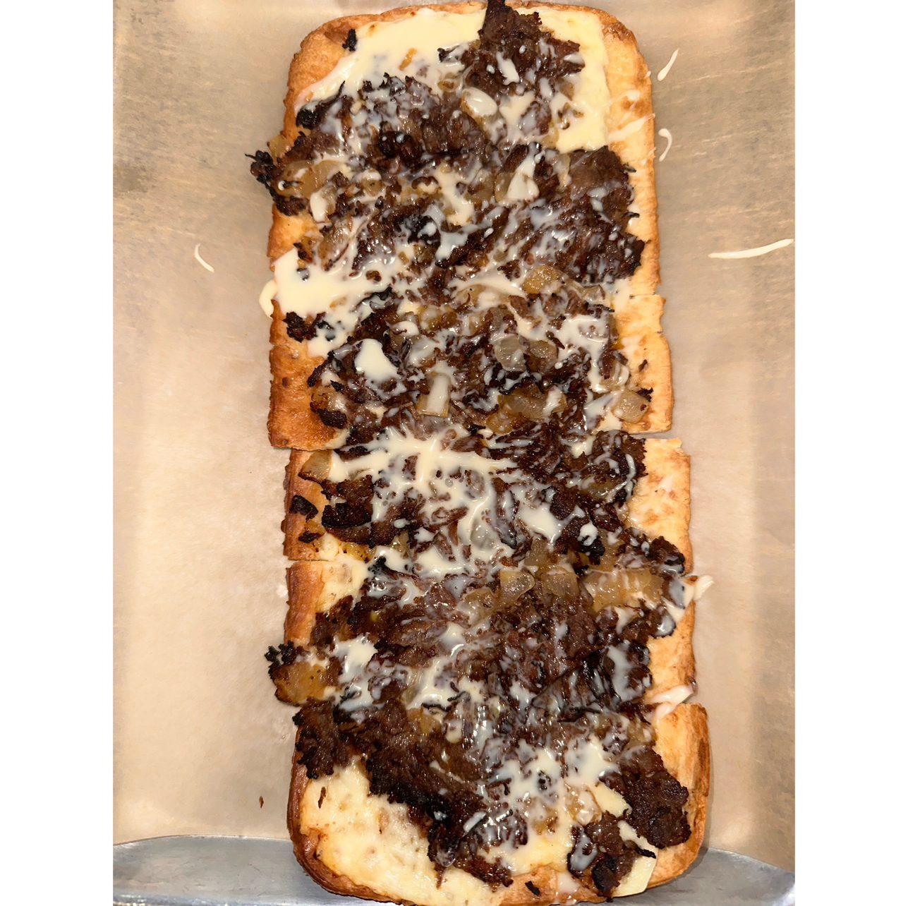 Philly Cheesesteak Flatbread.