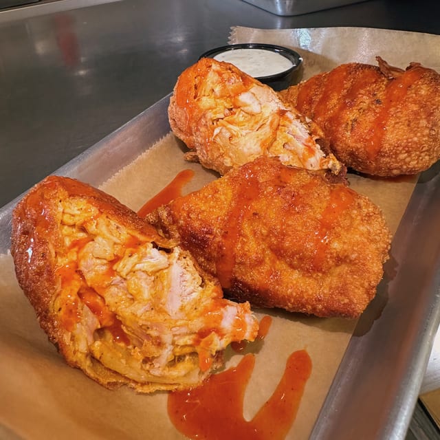 Buffalo Chicken Eggrolls.