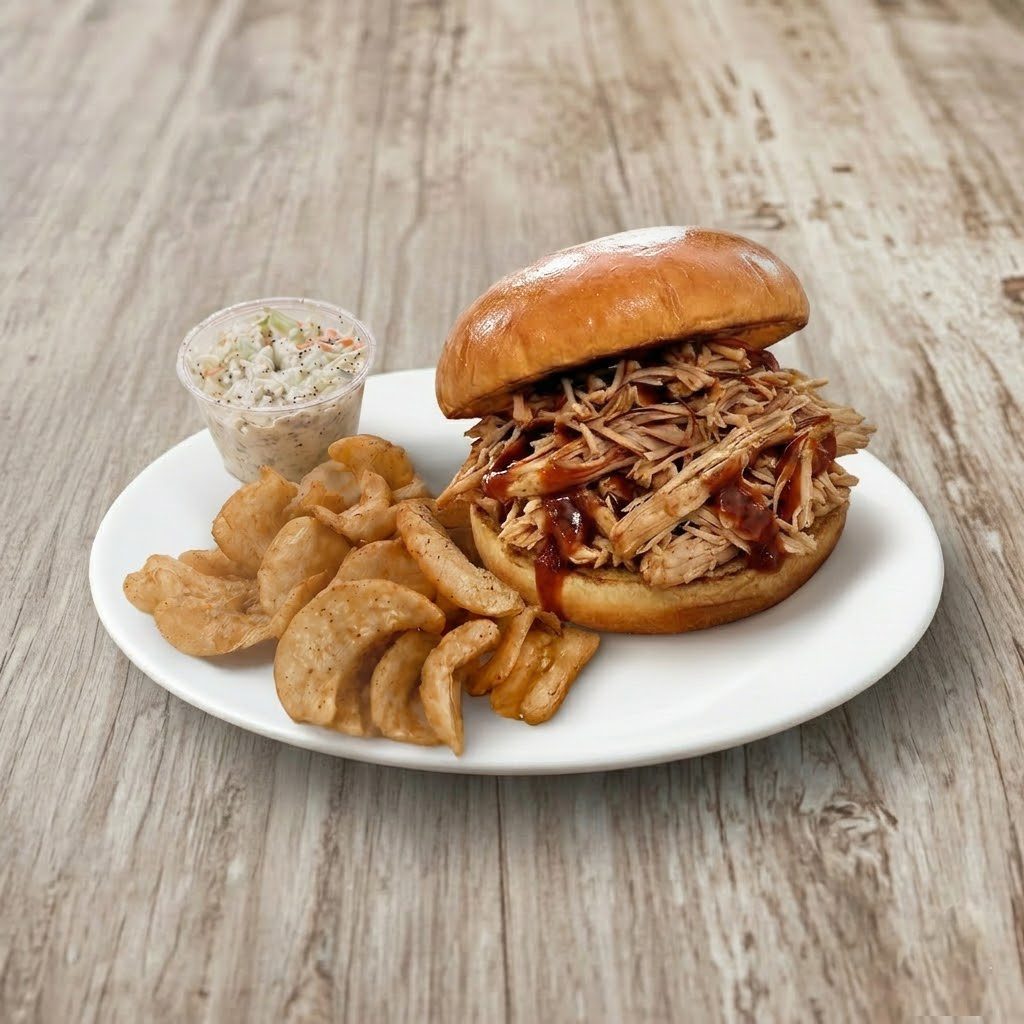 Pulled Chicken Sandwich.