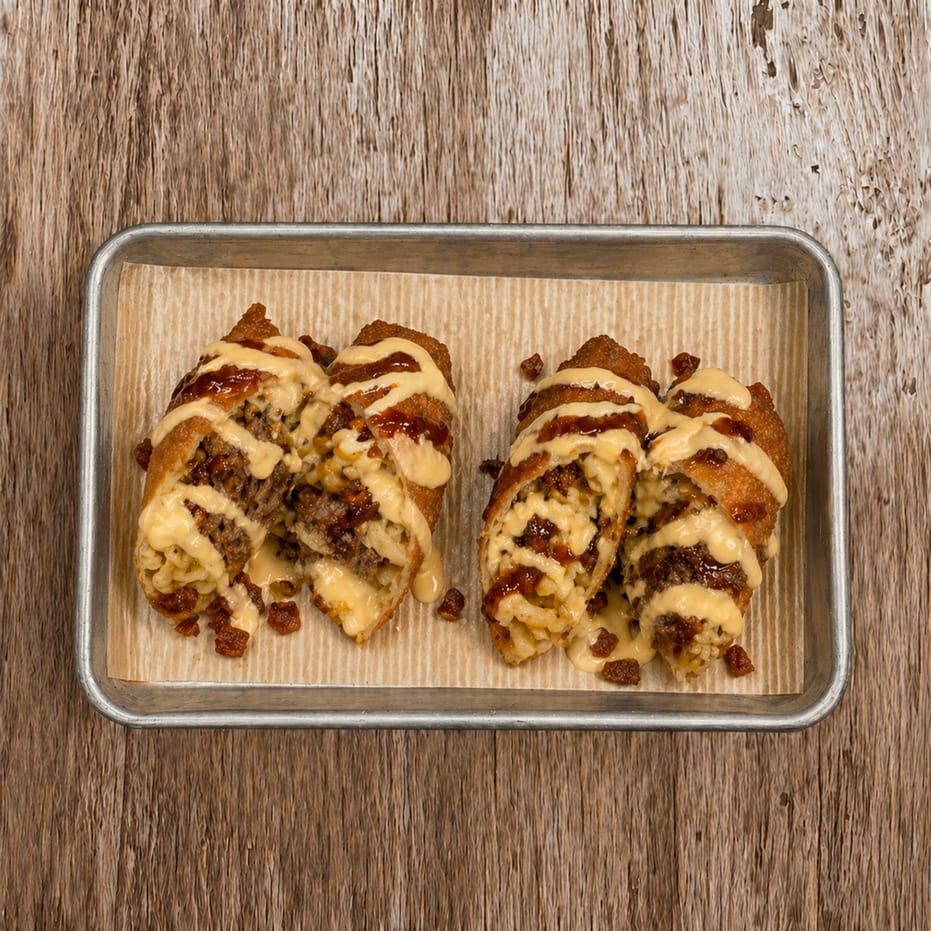 Pulled Pork & Mac Eggrolls.